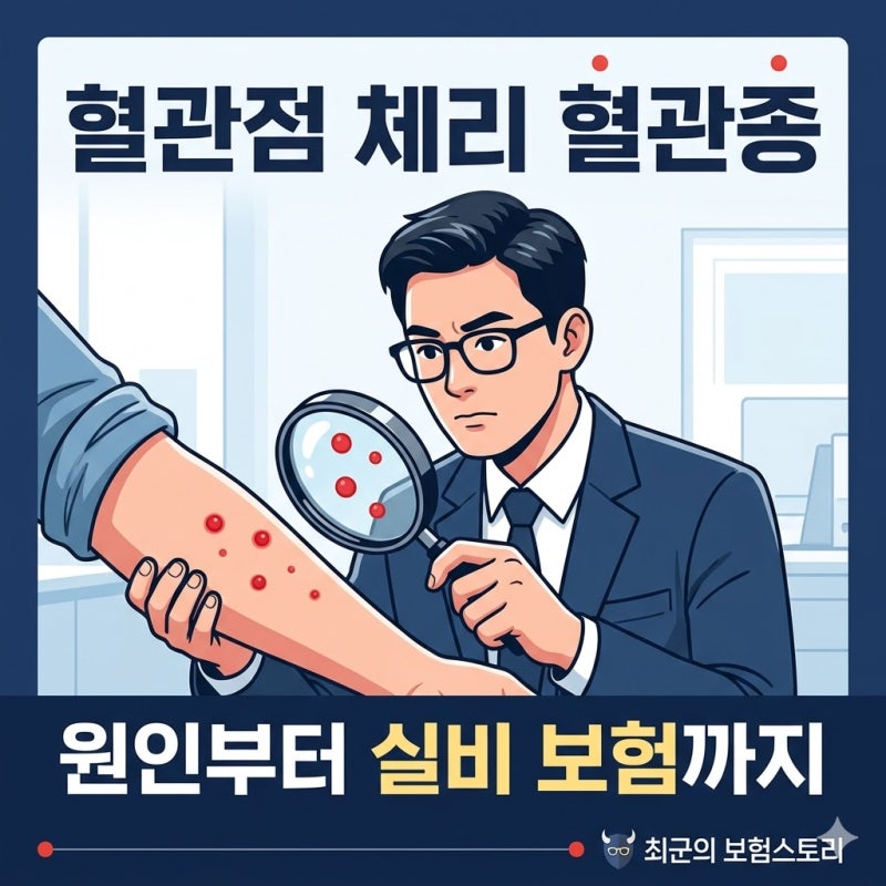 혈관점 체리 혈관종 원인 제거 비용 실비 보험 적용 여부 정리
