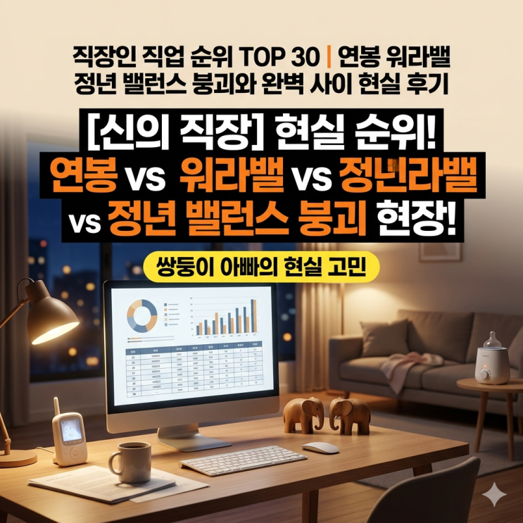 직장인 직업 순위 TOP 30 | 연봉 워라밸 정년 밸런스 붕괴와 완벽 사이 현실 후기