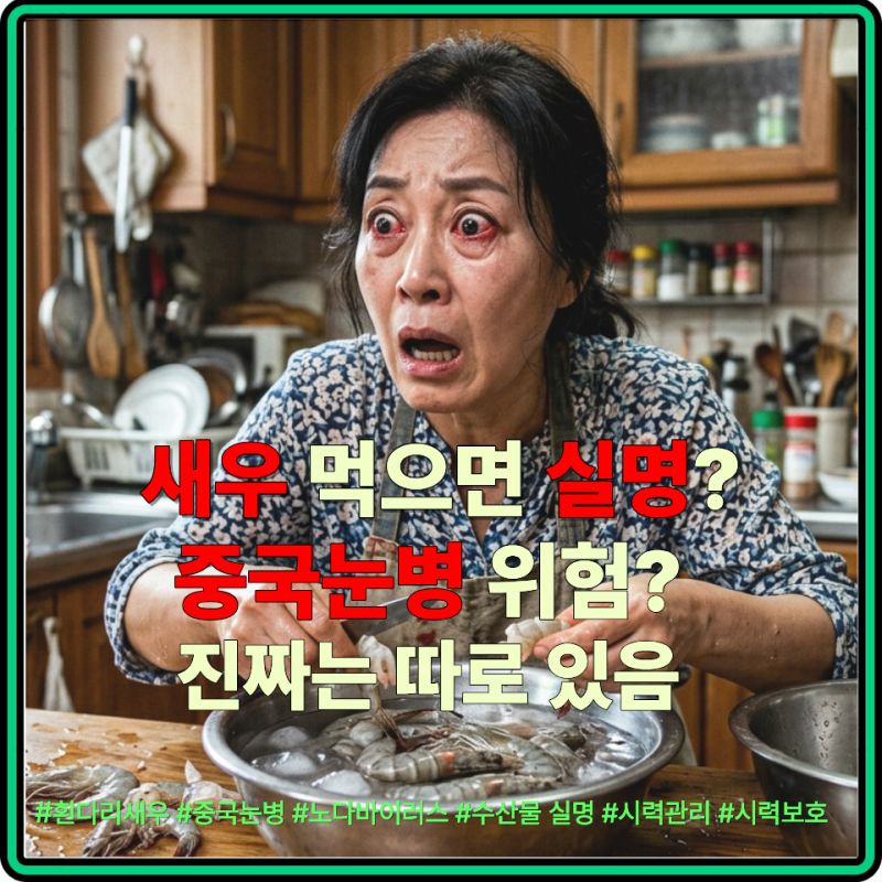 중국눈병 실명 위험? 흰다리새우눈병·노다바이러스 팩트 총정리