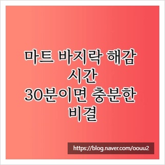 마트 바지락 해감 시간, 30분이면 충분한 비결