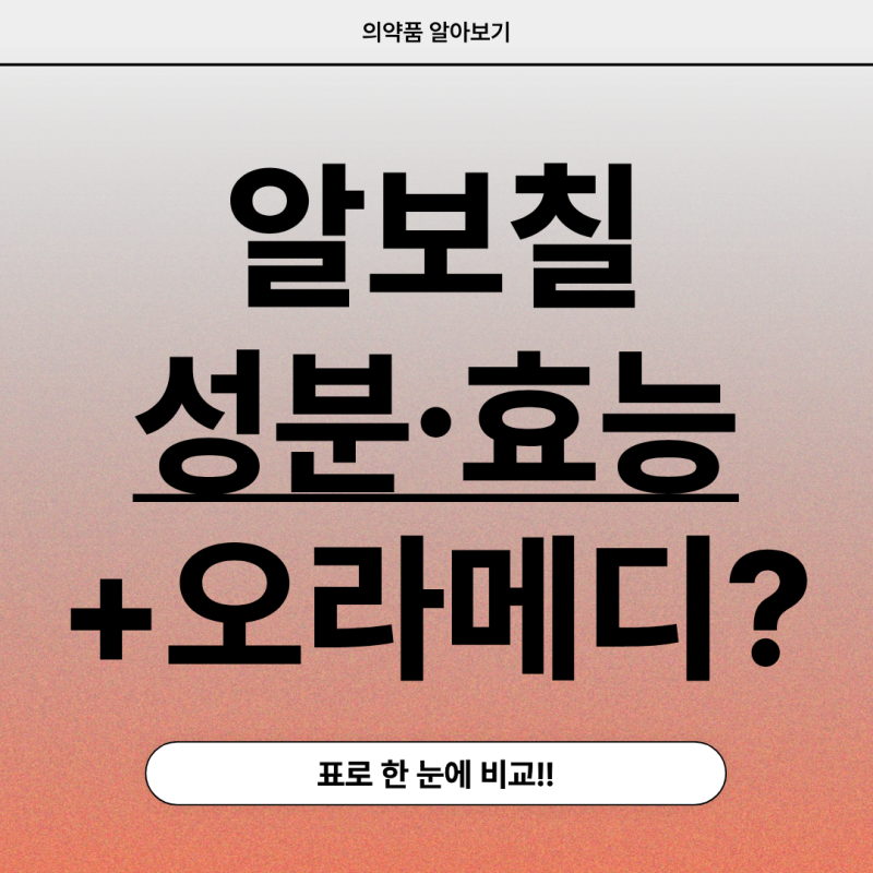알보칠 성분 효능, 오라메디 차이 비교 | 구내염 빨리 낫는 법