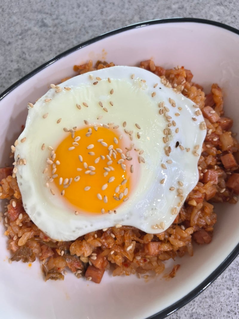 초간단 스팸김치볶음밥 레시피
