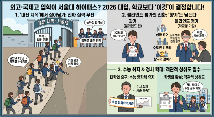  외고·국제고 입학이 서울대 하이패스? 2026 대입, 학교보다 '이것'이 결정합니다!