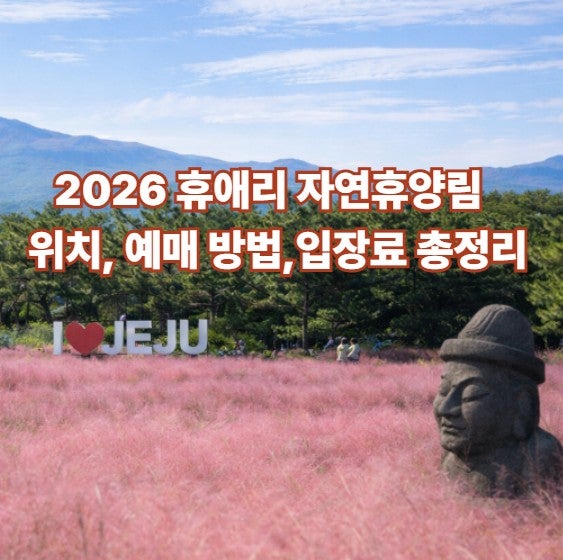 2026 휴애리 자연휴양림 자연생활공원입장료, 위치, 예매 방법 총정리