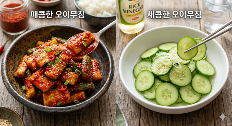오이무침 레시피 : 매콤하게 빨간버전, 새콤하게 하얀버전 2가지!