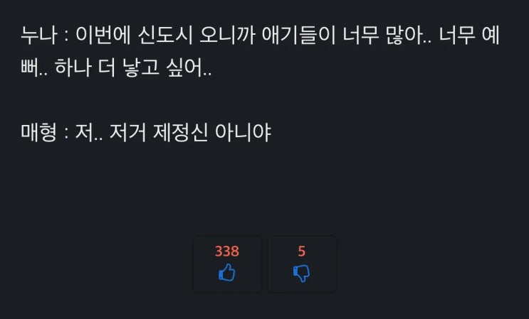  애 셋낳은 누나의 충격적인 발언.jpg