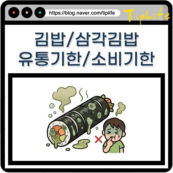 삼각김밥 유통기한 편의점 김밥 실온보관 소비기한 2일 지난 경우는?