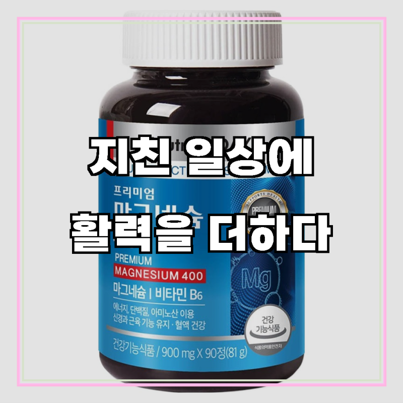 뉴트리디데이 프리미엄 마그네슘 400, 90정, 1개, 활력을 되찾아주는 특별한 경험