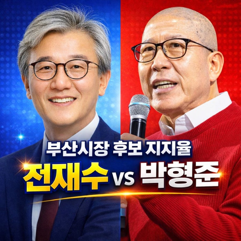 [여론조사 꽃] 부산시장 후보 전재수 vs 박형준 지지율 분석 (4월)