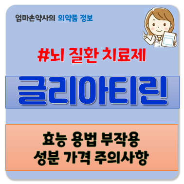 글리아티린 글리아티린연질캡슐 뇌영양제 뇌혈관 기억력 방향감각 콜린알포세레이트 효능 ....