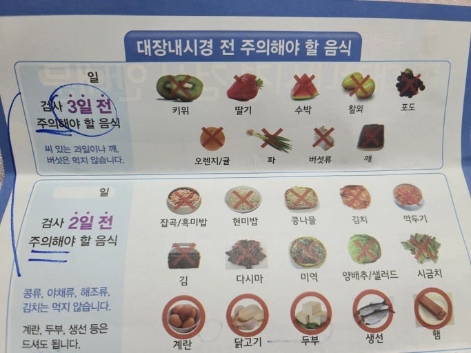 대장내시경 2일전 초밥 먹었음..! 그 결과는?