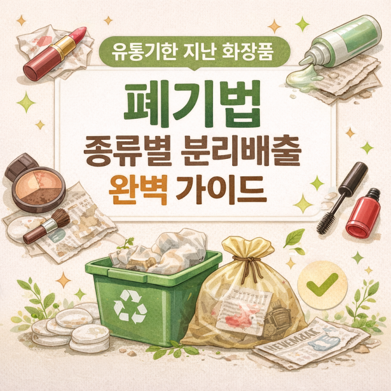 유통기한 지난 화장품 폐기법 종류별 분리배출 완벽 가이드