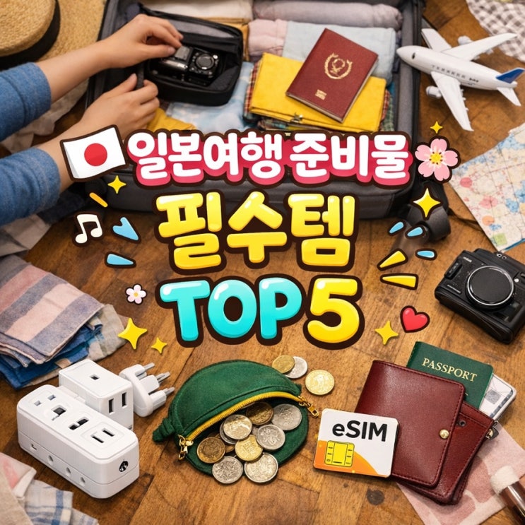  일본 여행 갈 때 챙겨야할 준비물 필수템 TOP 5