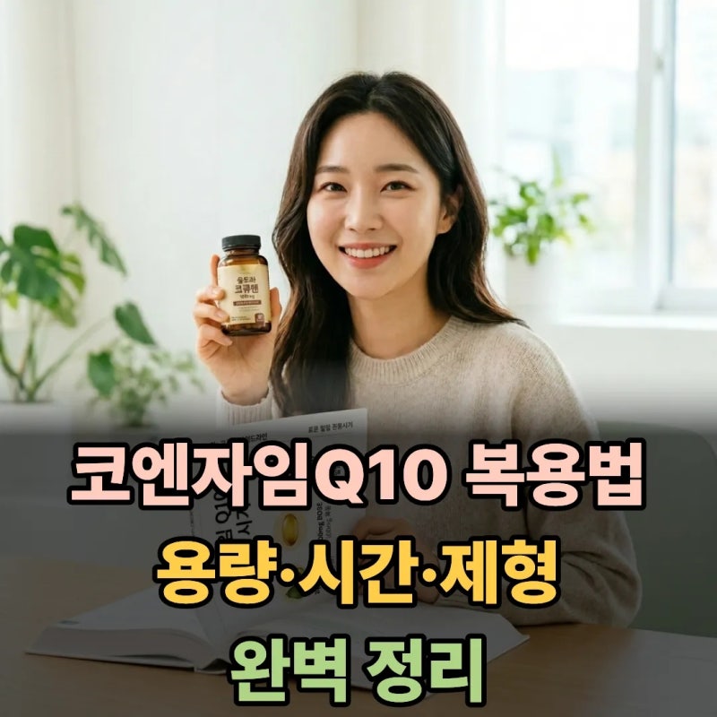 코엔자임Q10 복용법 완벽 가이드 용량 시간 제형까지 한번에