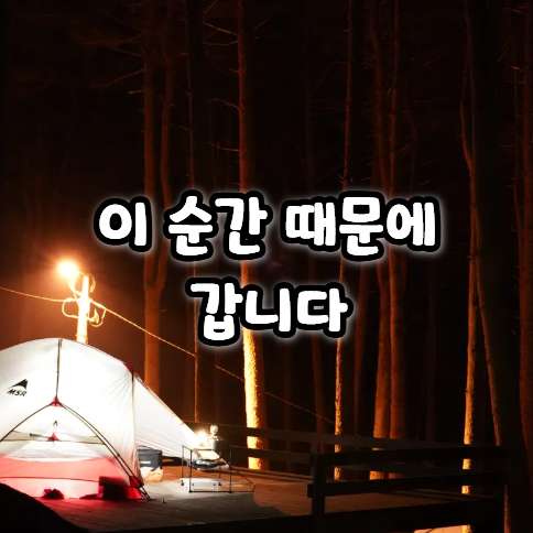  캠핑 가서 제일 행복한 순간