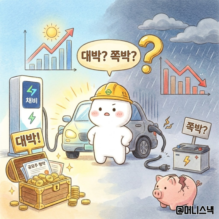 전기차 충전소 관련주 채비 공모주 청약 정보 대박? 쪽박?
