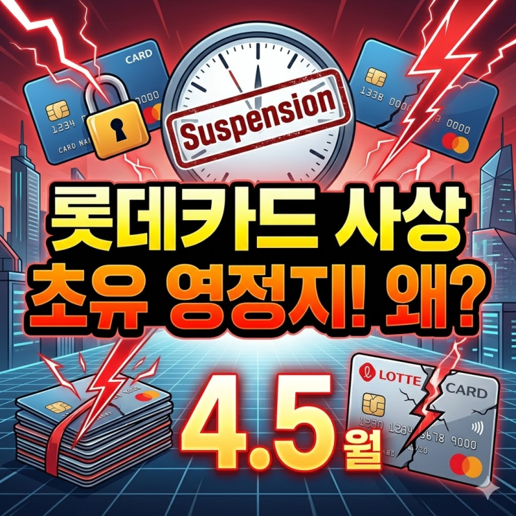  롯데카드 영업정지 사상 초유의 사태, 외부 해킹 원인 정말 화난다