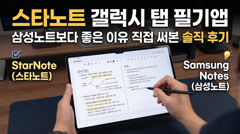 스타노트 갤럭시 탭 필기앱 삼성노트보다 좋은 이유 직접 써본 솔직 후기