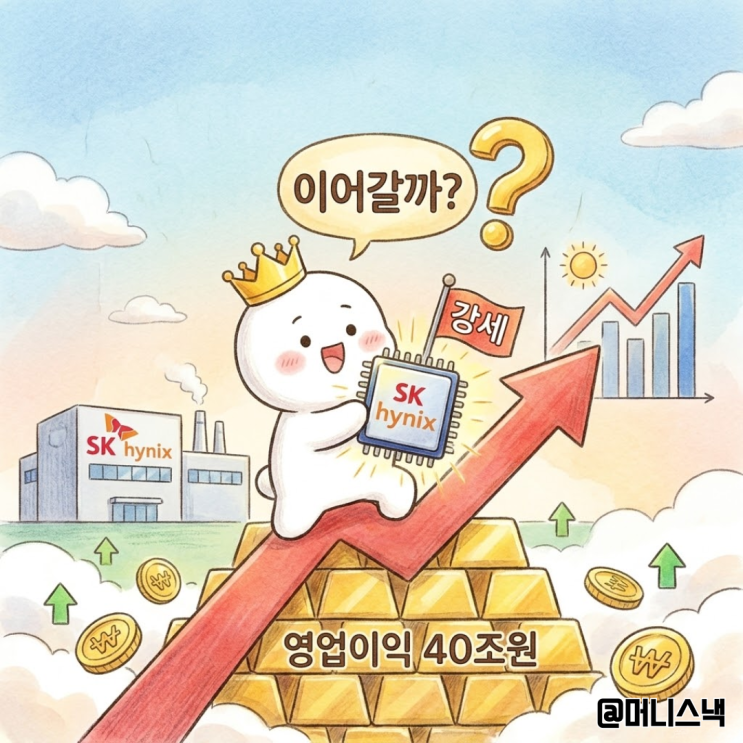 SK하이닉스 주가 영업이익 40조 원 전망에 강세 이어갈까?