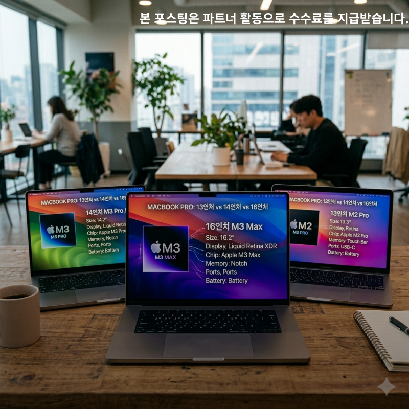 맥북프로 13 14 16인치 나에게 맞는 크기는?