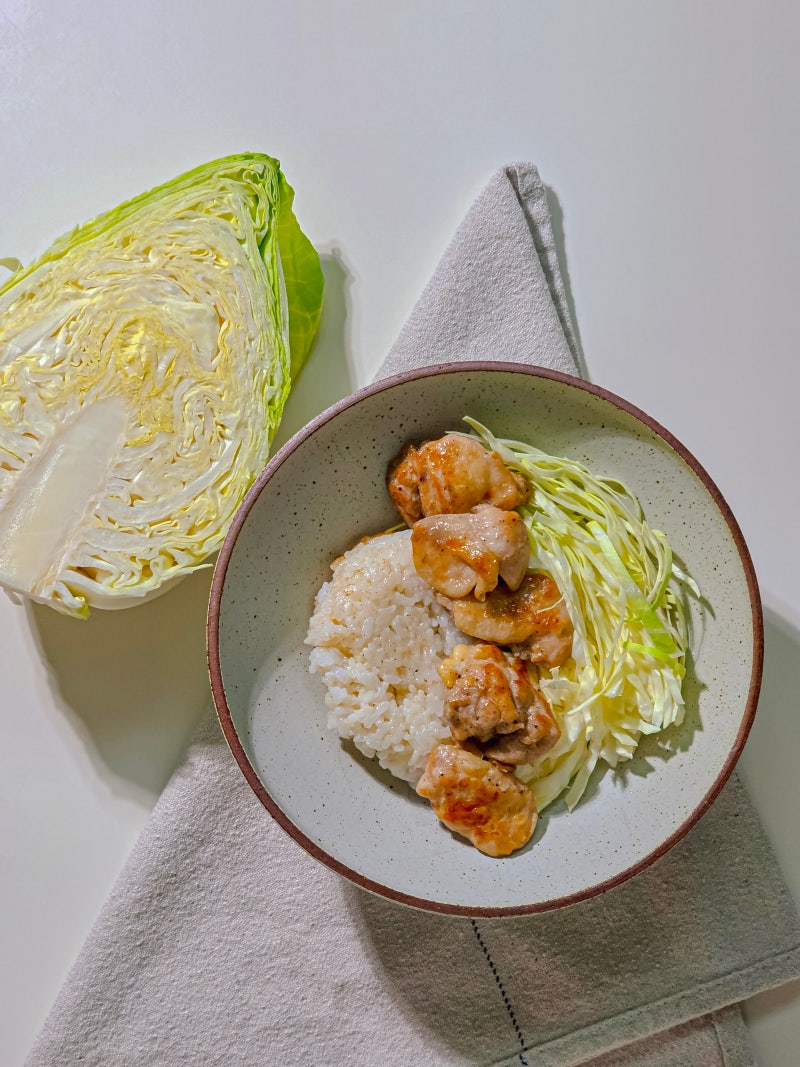 맛보장 점심도시락 닭다리살 양배추 요리 닭고기 양배추 덮밥 레시피