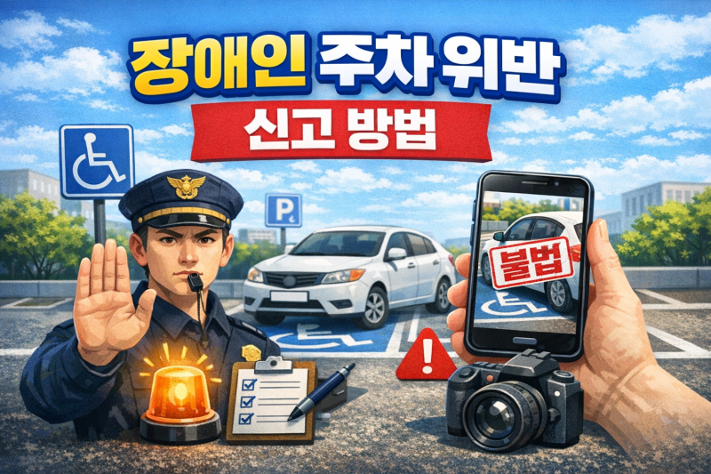 장애인 차량 확인 방법｜스티커 진짜 구별법과 신고 방법까지