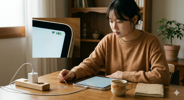  아이패드 에어 5세대 충전 안됨 및 번개 아이콘 이상 | 포트 청소법 | 정품 충전기 확인