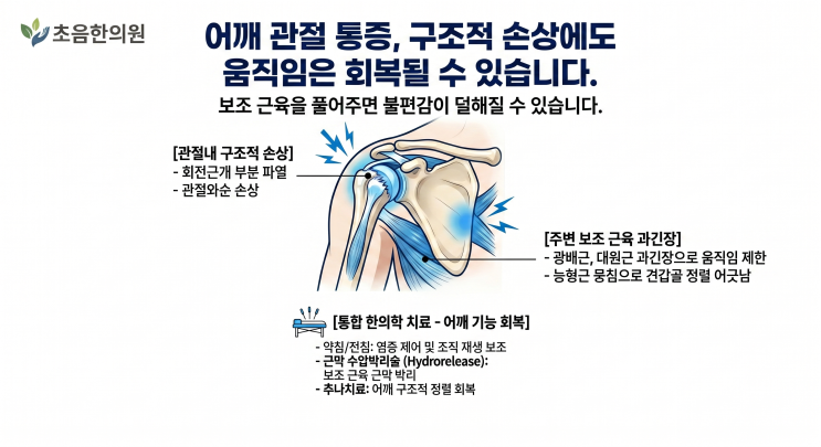  [어깨통증] 회전근개 부분파열 관절와순 손상과 치료에 대한 내용