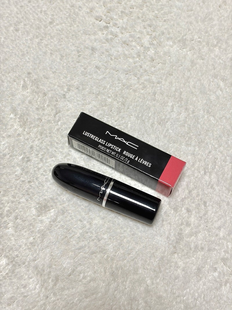 맥(MAC): 러스터글래스 립스틱 씨쉬어 후기 (여름뮤트 발색)