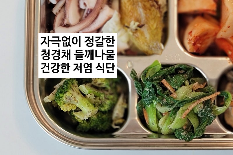 청경채효능 담은 신장관리 저염식단 레시피 & 들깨가루효능