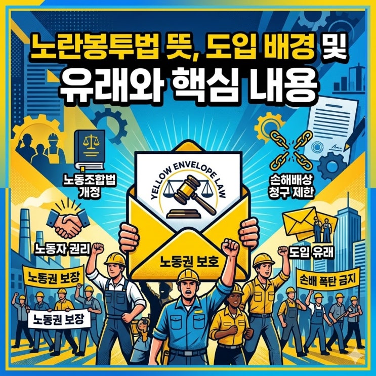  노란봉투법 뜻, 도입 배경 및 유래와 핵심 내용