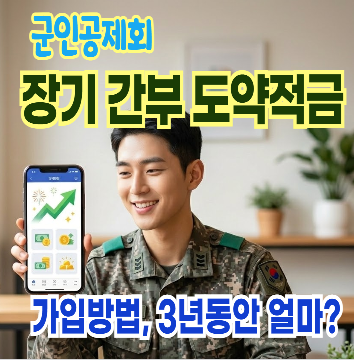 직업군인 장기 간부 도약적금 가입방법 - 군인공제회 3년 만기 수령액?