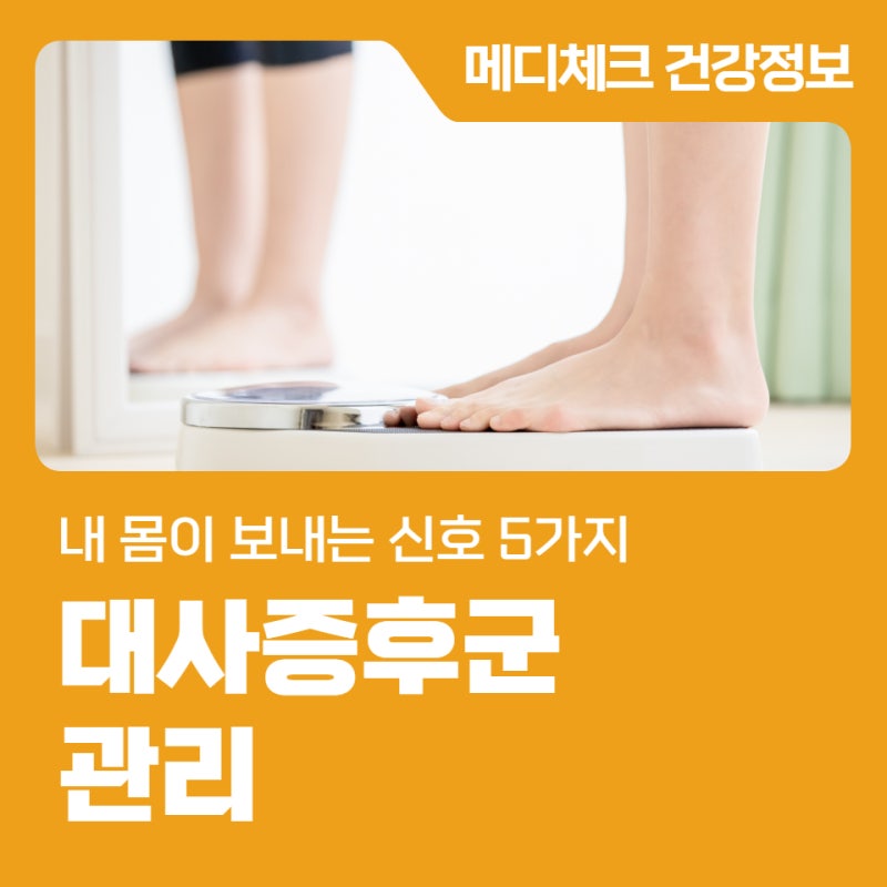 대사증후군 관리, 내 몸이 보내는 신호 5가지