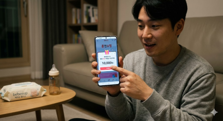  홈앤쇼핑 웰컴 만원 적립금 혜택 후기, 쌍둥이 육아템 반값에 쟁인 현실 팁