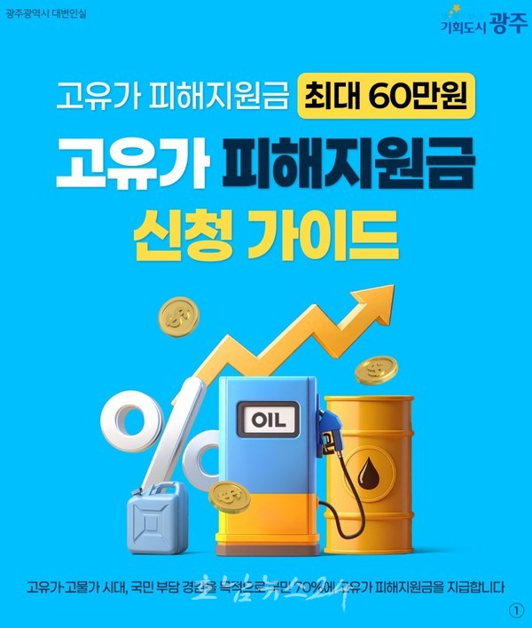 광주시, ‘고유가 피해지원금’ 4월 20일부터 지급대상 확인..1인당 15만 원 지급