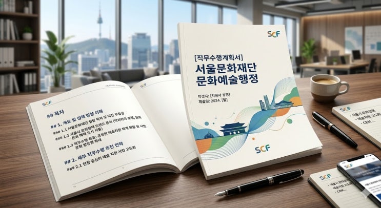  서울문화재단 문화예술행정 직무수행계획서 작성법 및 예문공개