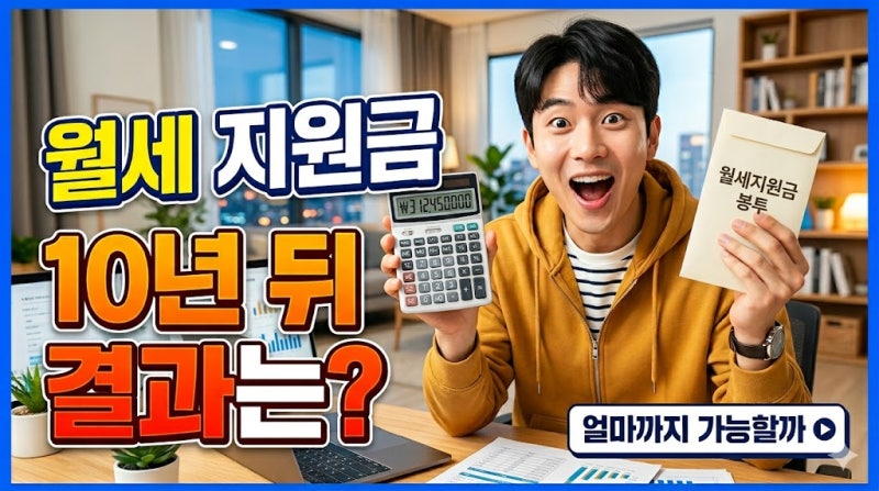 청년월세 지원금, 10년 기준 자산 변화 시뮬레이션