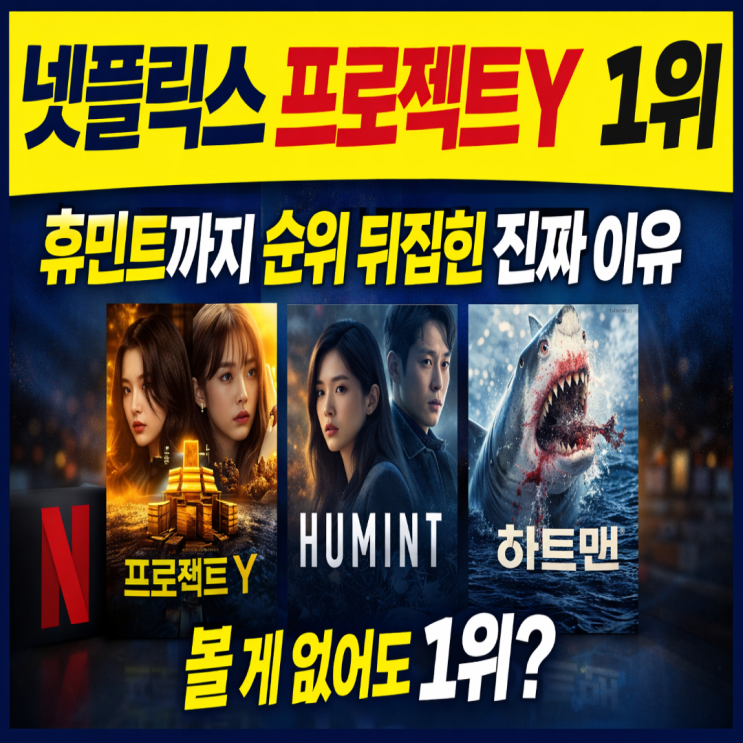  넷플릭스 프로젝트Y 1위 이유? 휴민트까지 순위 뒤집힌 진짜 이유