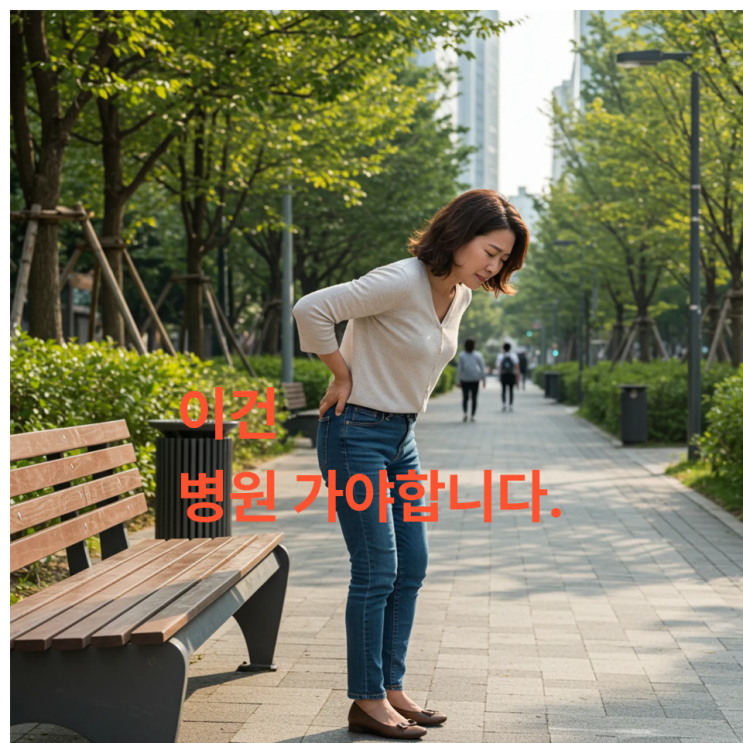  허리 삐끗했을 때 병원 가야 할 기준 5가지 (모르면 악화됩니다)