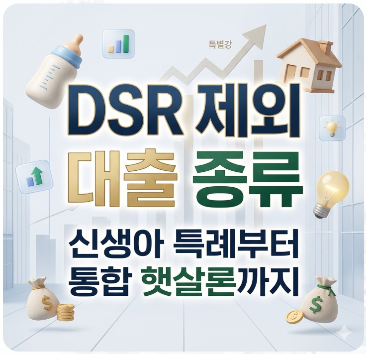  DSR 제외 대출 종류 총정리: 신생아 특례부터 통합 햇살론까지