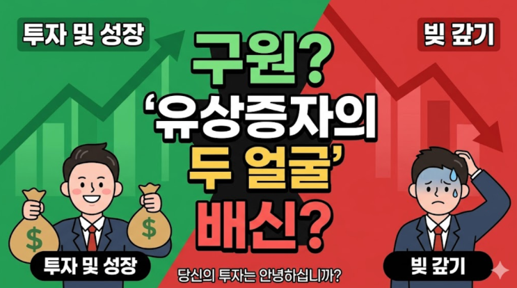  "빚 갚는데 우리 돈 써?" 유상증자, 구원일까 배신일까