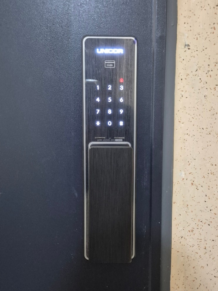  화성 효행구 봉담읍 봉담임광그대가3단지 유니코 도어락 TP-8500 설치