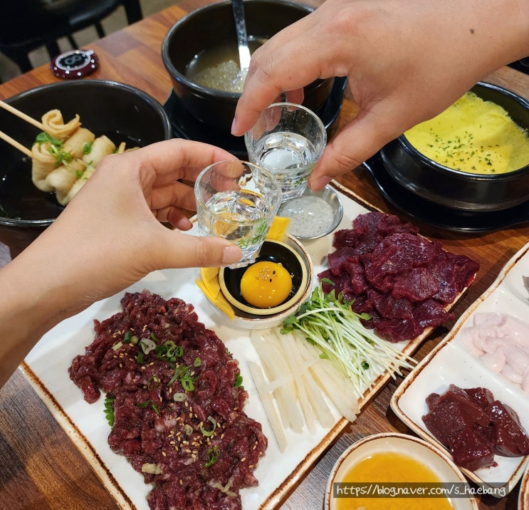  대구 두류동술집 도아생고기 이월드근처 내당역뭉티기 육회 반반세트 후기