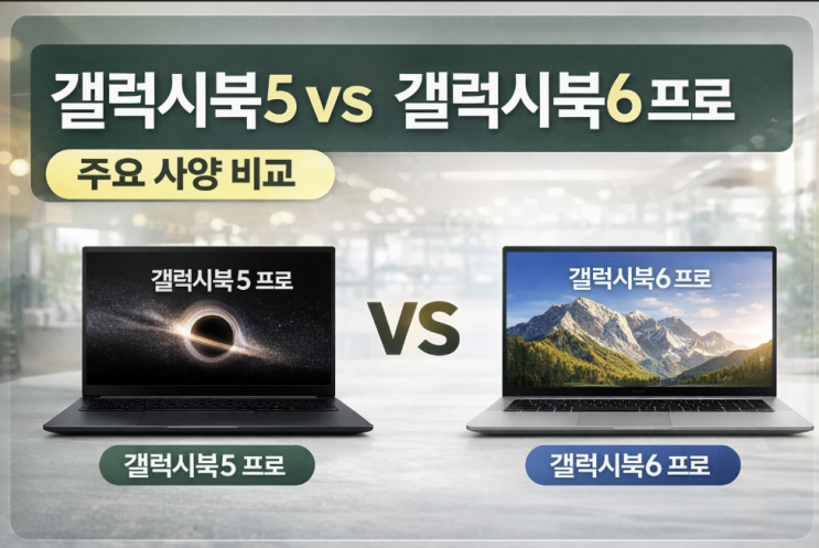  갤럭시북5 vs 갤럭시북6, 학생·직장인 기준 추천 모델 정리