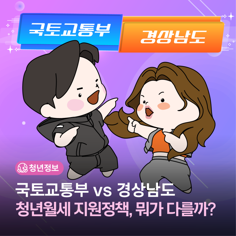 국토교통부 vs 경상남도｜청년월세 지원정책, 뭐가 다를까?