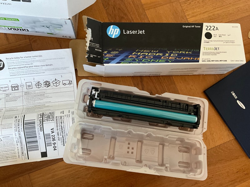 HP 레이저 프린터 정품 토너 카트리지 셀프 교체법 및 고르는 팁 (hp3203dw / 양면 인쇄 칼라 레....