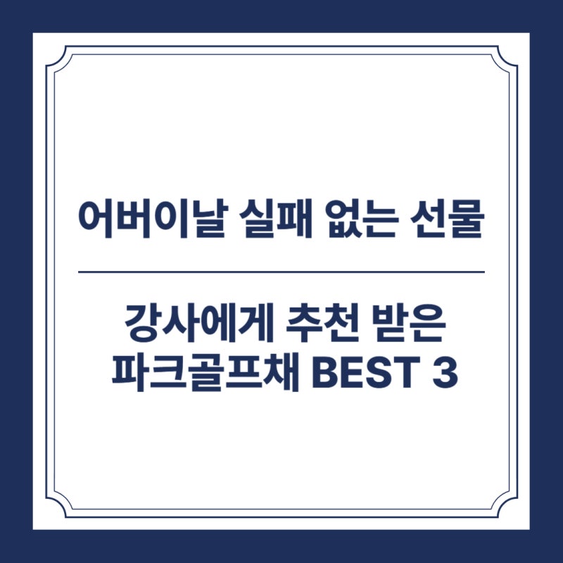 어버이날 선물 추천 파크골프채 입문용, 부모님 반응 좋았던 이유