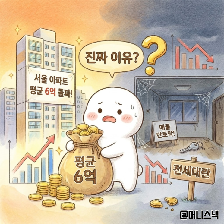 서울 아파트 전셋값 평균 6억 돌파! 매물 반토막 난 전세대란 진짜 이유