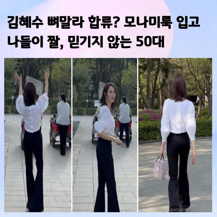 Is Kim Hye-soo joining the 'skinny' club? A picnic meme in a Monami look, unbelievable for someone in her 50s.