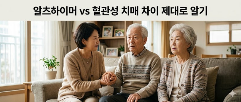 알츠하이머와 혈관성 치매의 차이 - 원인을 알면 케어 방법이 달라집니다